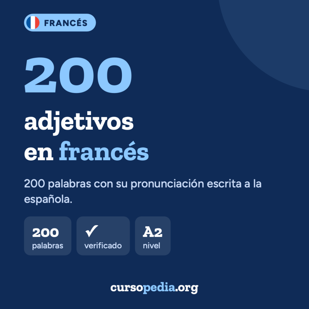 200 adjetivos en francés — imagen 1 de 21