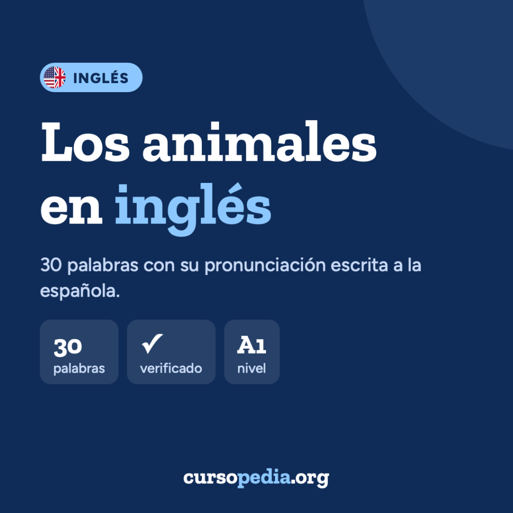 Los animales en inglés — imagen 1 de 6