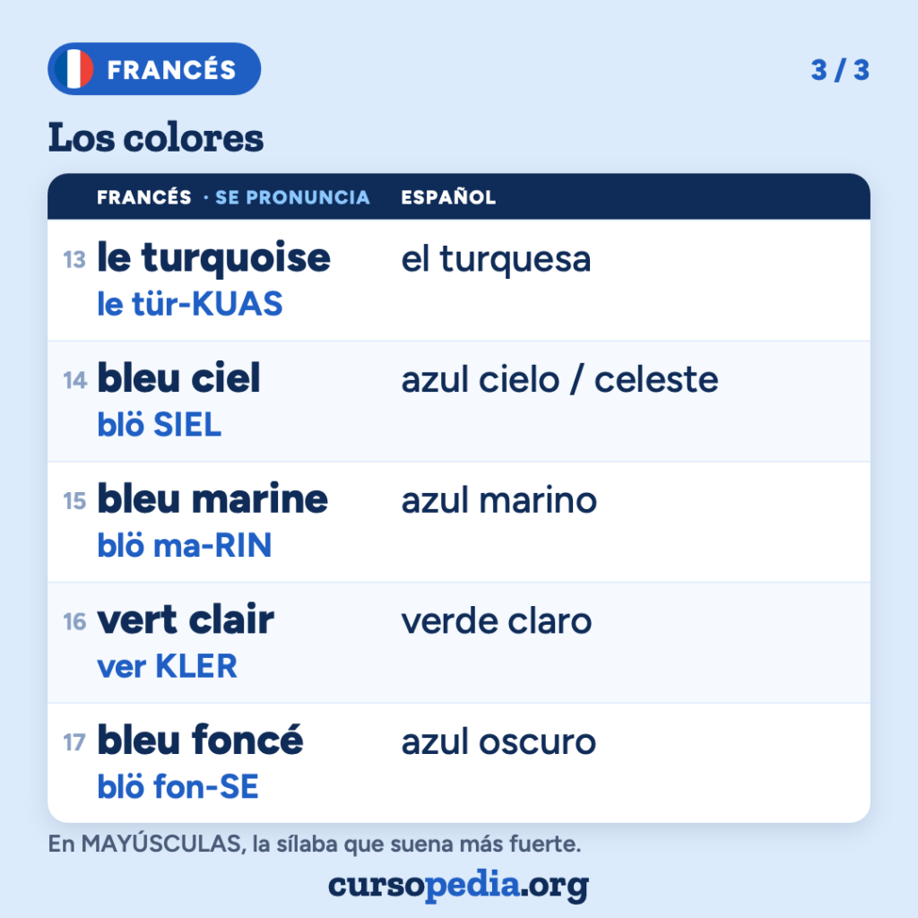 Los colores en francés — imagen 4 de 4