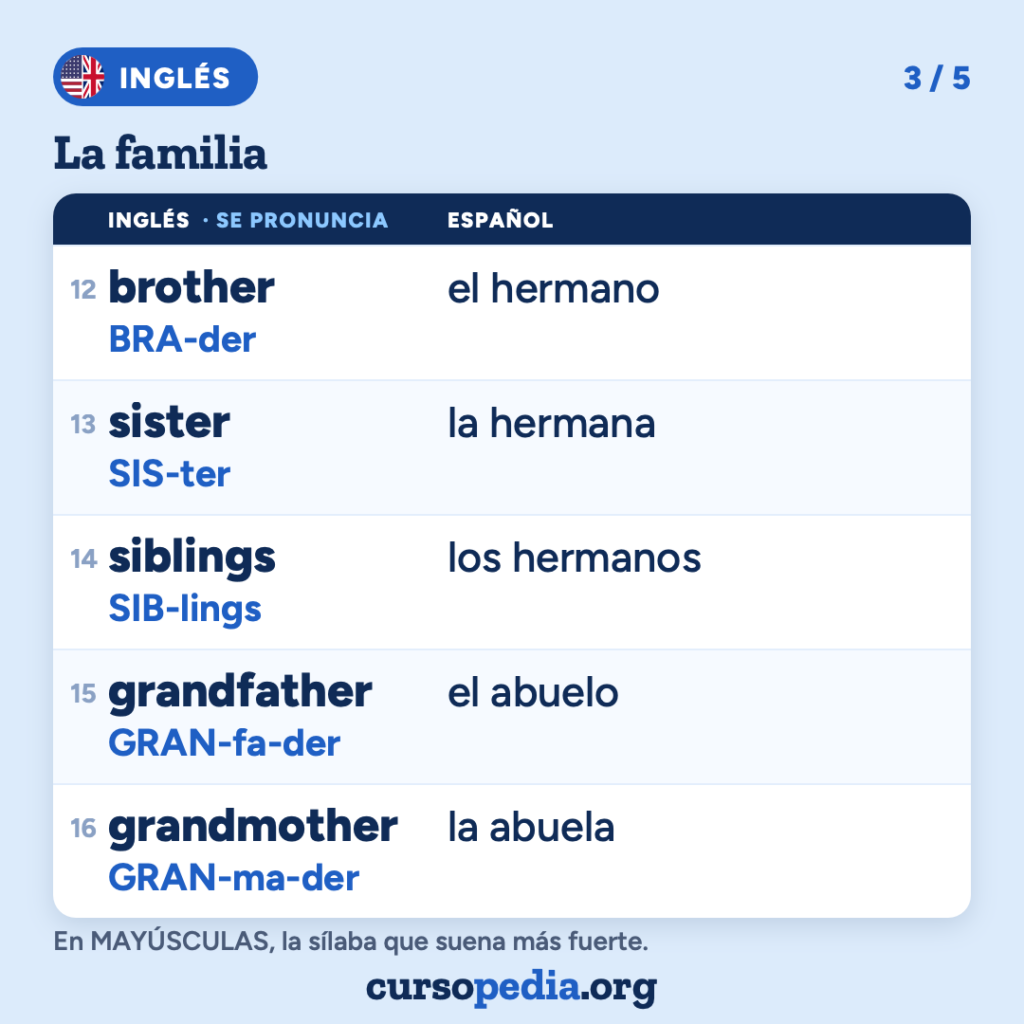 La familia en inglés — imagen 4 de 6