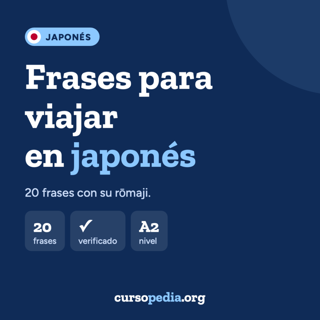 Frases para viajar en japonés — imagen 1 de 5